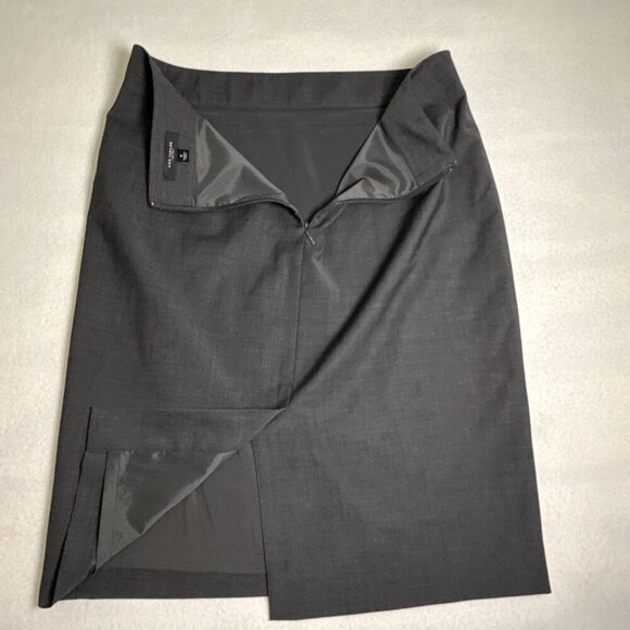 Ann Taylor Women's Wool Blend Grey Size 8 Pencil Skirt - Picture 6 of 7